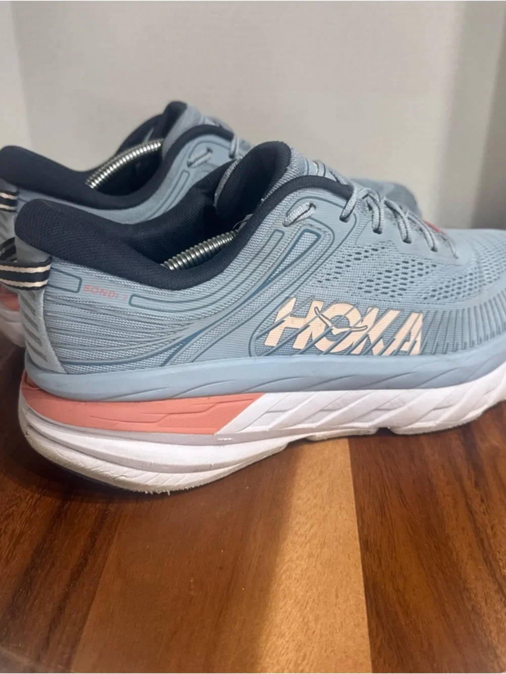 HOKA ONE ONE Bondi 7 'Blue Fog Blue Glass' Running Shoes Women’s Size 10 - Picture 7 of 10